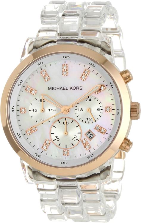 michael kors watches bands|Michael Kors clear band watch.